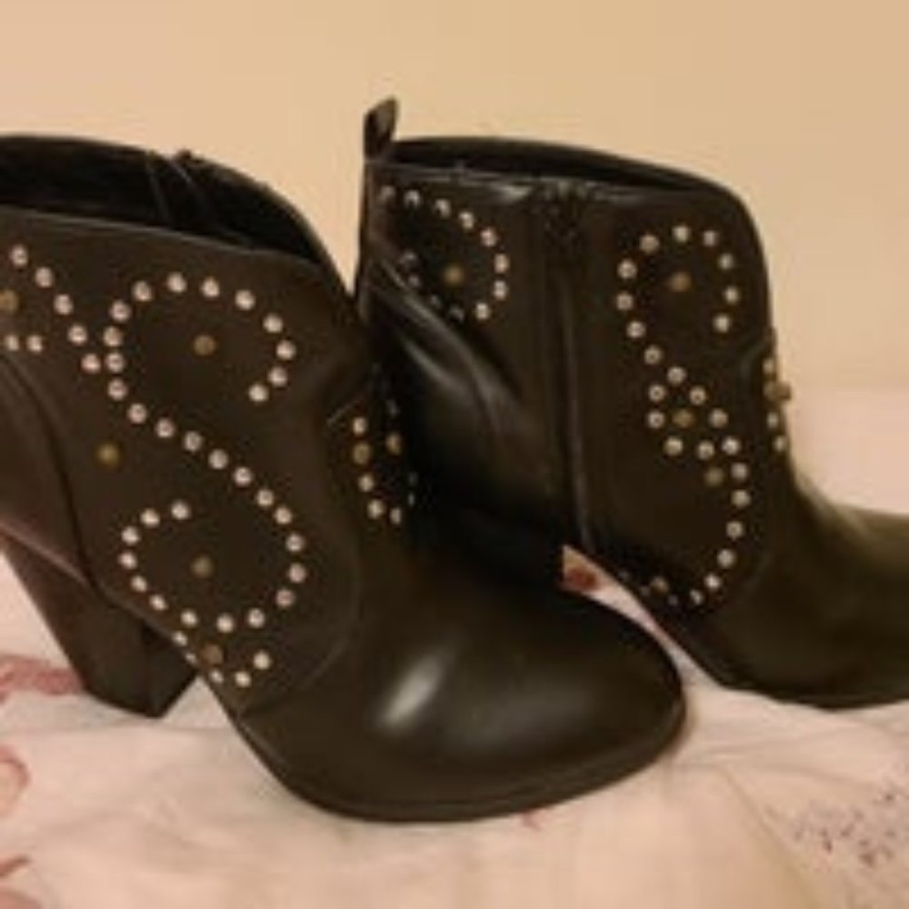 Mossimo Black Studded Ankle Boots